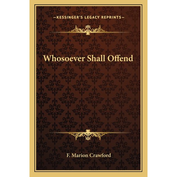 Whosoever Shall Offend (Paperback)