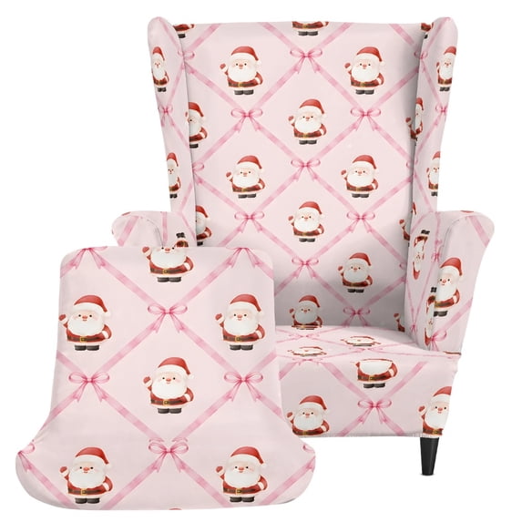 Simpl Pattern Food Whosucclay 2 Piece Removable Wing Chair Slipcovers, Cute Santa Claus ...