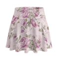 thumbnail image 1 of Whosucclay 2 Side Pockets Tennis Skirt, Pink Roses on Light Pink Built-in Shorts Two Pockets Athletic Skorts for Hiking Yoga Training, Size Small, 1 of 9