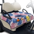 thumbnail image 1 of Whosucclay 4 Front Pockets Club Car Seat Covers for Ezgo TXT RXV, Travel-friendly Golf Cart Seat Blanket Club Car Seat Cover Protector, Palm Leaf Print, 1 of 9