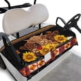 thumbnail image 1 of Whosucclay 4 Pockets Golf Cart Seat Towel Blanket Cover for Beach Outdoors, 4 Storage Pockets Anti-Scratch Golf Cart Seat Protector, Cow Sunflower, 1 of 7