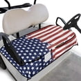 thumbnail image 1 of Whosucclay American Flag Design Golf Cart Seat Protector, Anti-Fade Cover Blanket Cushion Cover Washable Practical Storage Pockets Towel for 2 Person Golf Cart Seat, 1 of 7