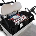 thumbnail image 1 of Whosucclay American Flag Golf Themed Graphic Print Towel Cover, Breathable Anti-Slip Elastic Protector for Club Car EZGO Yamaha, 52.36"x 32.28", 1 of 7