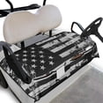 thumbnail image 1 of Whosucclay American Flag Print Golf Cart Seat Protector, Storage Pockets Golf Cart Seat Cover 4 Front Pockets Golf Cart Seat Towel Blanket Cover for Most 2 Seats, 1 of 7