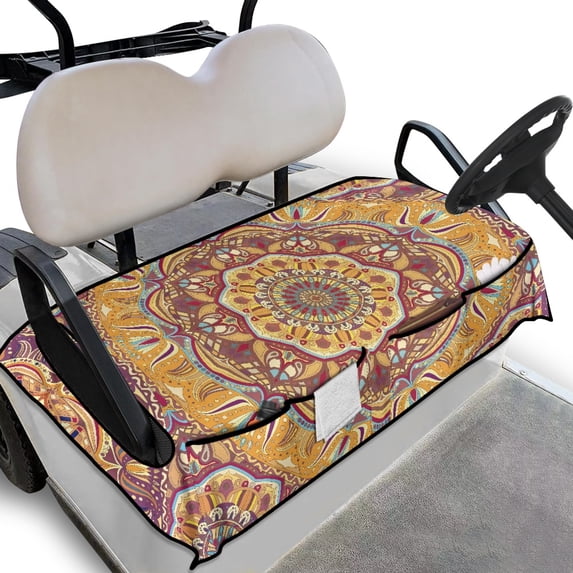 Whosucclay Anti-Slip Golf Cart Seat Protector for All-Season Use Summer, With 4 Storage Pockets with 4 Front Pockets Golf Cart Seat Cover, Jewel Tones