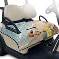 thumbnail image 1 of Whosucclay Beach Ocean Wave Golf Cart Seat Cover Towel, 4 Convenient Pockets Durable Golf Cart Seat Covers for Club Car EZGO 2-Person Seat Carts, 1 of 9