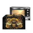 thumbnail image 1 of Whosucclay Bee Sunflower Print Dust Cover for Microwave Oven, Stain Resistant Easy to Clean Microwave Oven Cloth Cover with Handle, for Home Kitchen Decor-L, 1 of 7
