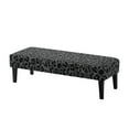 thumbnail image 1 of Whosucclay Black Leopard Print Stretch Dining Bench Cover Anti Dust Bench Chair Slipcovers Rectangle Bench Seat Cushion Covers Bench Seat Protector for Wedding, Hotel, Party, 1 of 7