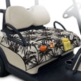 thumbnail image 1 of Whosucclay Black Palm Tree Print Golf Cart Seat Cover, 4 Convenient Pockets Golf Cart Seat Protector for Yamaha Club Car Icon, Portable 51.18 x 30.3 inches, 1 of 9