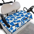 thumbnail image 1 of Whosucclay Blue Cow Print Golf Cart Seat Blanket, Anti-Scratch 4 Storage Pockets Golf Cart Seat Protector for More 2 Person Seats Wear-Resistant Cover, 52.36"x 32.28", 1 of 7
