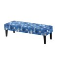 thumbnail image 1 of Whosucclay Blue Dog Paw Bone Print Dining Bench Slipcovers Stretch Bench Protector Kitchen Rectangle Bench Covers for Dining Room, Living Room, Bedroom Washable Bench Chair Slipcovers, 1 of 7