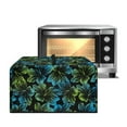 thumbnail image 1 of Whosucclay Blue Green Hibiscus Print Microwave Oven Cover, Dustproof Water Resistant Machine Protector Oil-Proof Decorative Kitchen Appliance Cover 20.9" x 15.7" x 12.4"inches-L, 1 of 7