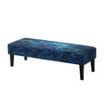 thumbnail image 1 of Whosucclay Blue Hibiscus Flower Print Dining Bench Slipcovers Removable Benches Protector Breathable Bench Covers Wear Resistant Spandex Slipcover for Dining Room, Hotel, Party, 1 of 7