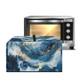 thumbnail image 1 of Whosucclay Blue Marble Print Microwave Dust Cover Tear Resistant Protective Oven Cover Scratch Resistant Easy to Clean Home Decoration Accessories 20.9" x 15.7" x 12.4"inches-L, 1 of 7