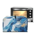 thumbnail image 1 of Whosucclay Blue Marble Print Microwave Oven Cover Microwave Oven Grill Cover Protector Kitchen Small Appliance Protector Dust Protection Kitchen Decor 18.25" x 14.5" x 11"inches-S, 1 of 7