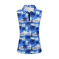 thumbnail image 1 of Whosucclay Blue Palm Tree Print Workout Tank Tops for Women, Fashion Slim Anti Fade Tennis Shirts for Outdoor Athletic Golf Sports, 1 of 8