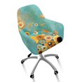 thumbnail image 1 of Whosucclay Boho Mandala Floral Print Swivel Armrest Curved Back Cover, Spandex Office Desk Chair Covers, Removable Stretch Wingback Dining Chair Cover Protector, for Vanity Living Room, 1 of 7
