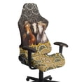 thumbnail image 1 of Whosucclay Boho Mandala Horse Print Gaming Chair Cover, Stretchable Machine Washable Computer Chair Seat Slipcovers with Armrest Cover Fits Most Office/PC Chairs & Racing Style Seats, 1 of 8