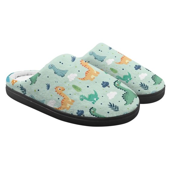 Whosucclay Boys Girls Cotton Slippers Warm Soft House Shoes with Anti-slip Sole Cotton Slippers No Slip