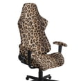 thumbnail image 1 of Whosucclay Brown Leopard Print Gaming Chair Covers, Stretchable Computer Chair Slipcovers Cover Stretchable Elastic Machine Washable of Computer Game Office Chairs Cover, 1 of 8