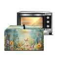 thumbnail image 1 of Whosucclay Butterfly Daisy Oil Painting Print Microwave Oven Cover Microwave Oven Grill Cover Protector Kitchen Small Appliance Protector Dust Protection Kitchen Decor 20.9" x 15.7" x 12.4"inches-L, 1 of 7