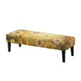 thumbnail image 1 of Whosucclay Butterfly Sunflower Daisy Print Stretch Bench Covers, Wear Resistant Bench Seat Cover, Anti Dust Seat Protector, Universal Rectangle Bench Slipcovers for Dining Room, Living Room, 1 of 7