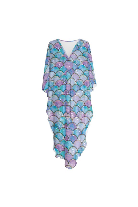 Caftan Dress for Women Loose Fit Beach Dress Soft Oversized Lightweight Moroccan Mumu Dress with Side Slits