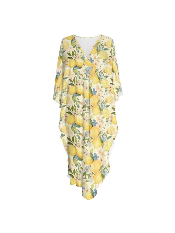 Caftan Maxi Dress Plus Size Oversized Kaftan Long Cover Up Kaftan Cover Up Dress, Flowy Breathable Batwing Sleeve Kaftan Dress,