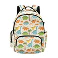 thumbnail image 1 of Whosucclay Cartoon Dinosaur Design Student Daypack with Lightweight Multi-Pockets Rucksack, Adjustable Straps Satchel Stylish 17 Inches School Bag for Travel, 1 of 8