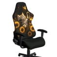 thumbnail image 1 of Whosucclay Cat Butterfly Sunflower Print Office Computer Game Chair Slipcovers Machine Washable Non-Slip Computer Chair Seat Slipcovers with Armrest Covers Gamer Chairs Protector, 1 of 8