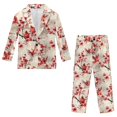 thumbnail image 1 of Whosucclay Cherry Blossom Cardinal Dual Front Pockets Formal Suits, 2 Piece Boys Suit Button & Zipper Closure Polyester Boys Suit Outfit for Wedding Ceremony, 1 of 10