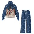 Traksuit Pattern Whosucclay Christmas Snowman Pattern Non Fade Ladies Two Piece ...