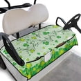 thumbnail image 1 of Whosucclay Clover Pattern Golf Cart Seat Cover, Comfortable Golf Cart Seat Protector 4 Pockets Soft Golf Cart Seat Towel Cover for More 2 Person Seats, 1 of 7