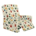 thumbnail image 1 of Whosucclay Colorful Dog Paw Heart Print Recliner Chair Cover, Washable 4-Pieces Stretch Recliner Covers for Recliner Chair Easy to Install Reclining Chair Slipcover Furniture Protector for Dogs Cats, 1 of 8