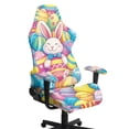 thumbnail image 1 of Whosucclay Colorful Rabbit Egg Print Gaming Chair Slipcovers, Stretchable Office Chair Cover 4 Pcs Computer Desk Chairs Covers with Armrest Covers, Rotating Armchair Protector Cover Easter Decor, 1 of 8