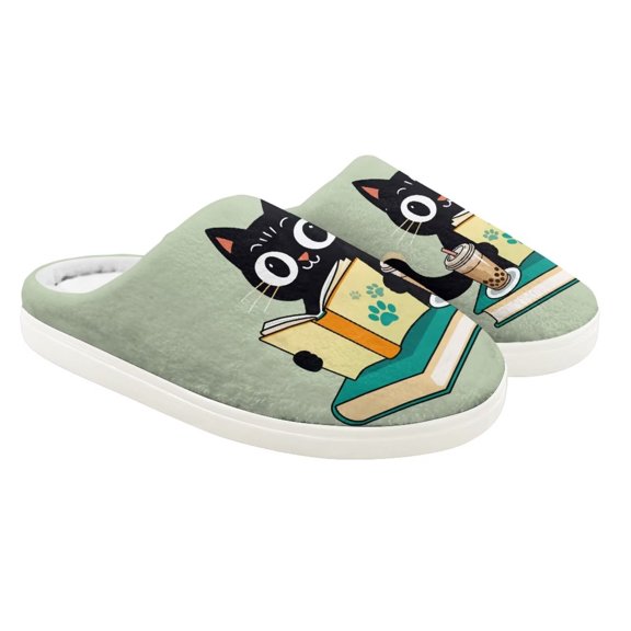 Whosucclay Cotton Slippers for Boys Girls Winter Warm Memory Foam Cotton Home Slippers Soft Slip on House Slippers Indoor Outdoor Shoes