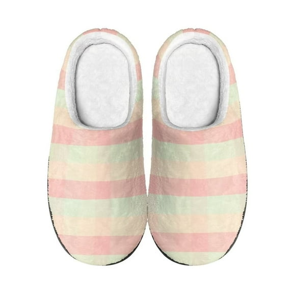 Whosucclay Cotton Slippers for Women Winter Warm Memory Foam Cotton Home Slippers Soft Slip on House Slippers Indoor Outdoor Shoes