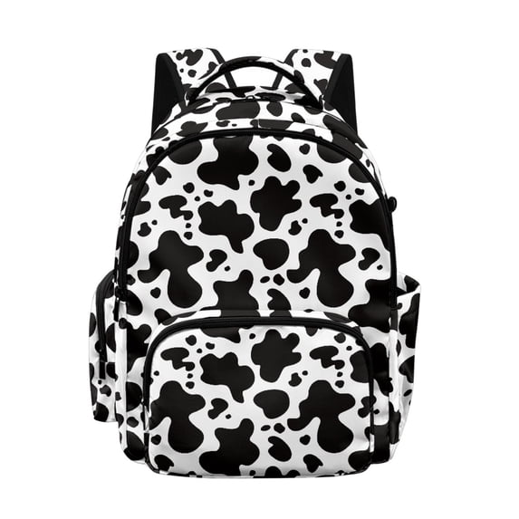 Whosucclay Cow Print 17 Inch Kids Backpack, Spacious Kids School Bag, Lightweight Large Capacity Bookbag for Elementary School Middle School High School