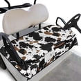thumbnail image 1 of Whosucclay Cow Print Pattern Golf Cart Seat Cover, Breathable Anti-Slip 4 Front Storage Pockets Golf Cart Seat Protector for Club Car EZGO Yamaha, 52.36" x 32.28", 1 of 7