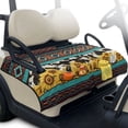 thumbnail image 1 of Whosucclay Cow Print Sunflower Folding Golf Cart Seat Covers, All-Weather Protection Golf Cart Seat Cushion Cover for EZGO Yamaha Club Car 4 Storage Pockets, 1 of 9