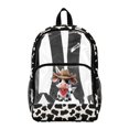 thumbnail image 1 of Whosucclay Cowboy Cow Print Transparent School Bag for Girls Boys, Elementary Kindergarten Zipper Closure Multi Pocket Clear Backpack for Concerts Work, 1 of 10