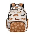 thumbnail image 1 of Whosucclay Cute Dachshund Dog Pattern Student Bookbag Lightweight Large Capacity Rucksack with Adjustable Straps Multi-Pockets Rucksack, Elementary School Book Bag, 1 of 8