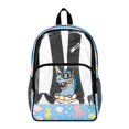 thumbnail image 1 of Whosucclay Cute Sea Creature Print Clear Backpack for Boys Girls, 17 Inch Side Pockets Transparent Backpack Elementary with Large Capacity Wide Shoulder Straps, 1 of 10