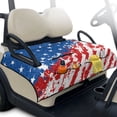 thumbnail image 1 of Whosucclay Distressed American Flag Foldable Golf Cart Seat Covers, 51.18 x 30.3 inches Non-Slip 4 Pockets Golf Cart Seat Towel with All-Weather Protection, 1 of 9
