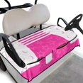 thumbnail image 1 of Whosucclay Easy to Install Seat Cover for Beach Outdoors, Breathable Elastic Golf Cart Seat Cover, Purple Golf Pattern, 1 of 7