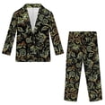 thumbnail image 1 of Whosucclay Elastic Waist Boys Suit Set for Graduation Party Wear, Polyester Soft Elastic Adjustable Waist Boys Suits, Metallic & Floral Pattern, 1 of 10