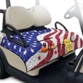 thumbnail image 1 of Whosucclay Faded Flag Stripes Golf Cart Seat Cover 4 Convenient Pockets Golf Cart Seat Covers, Breathable Soft for 2 Person Carts Club Car EZGO, 1 of 9