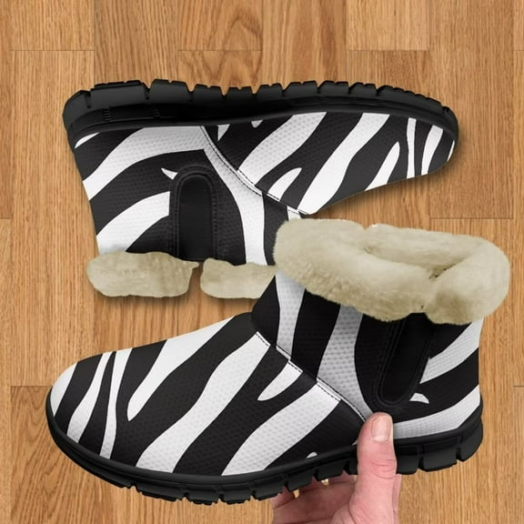 Whosucclay Flannel Womens and Girl Snow Boots Ankle Booties Waterproof Winter Boots Slip on Fashion Boots No Slip Boots