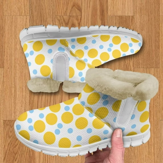 Whosucclay Flannel Womens and Girl Snow Boots Ankle Booties Waterproof Winter Boots Slip on Fashion Boots No Slip Boots