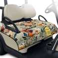 thumbnail image 1 of Whosucclay Floral Print Seat Covers for Golf Carts, 4 Convenient Pockets for EZGO Club Car 2-Seater Golf Cart, 51.18 inch x 30.3 inch, 1 of 9